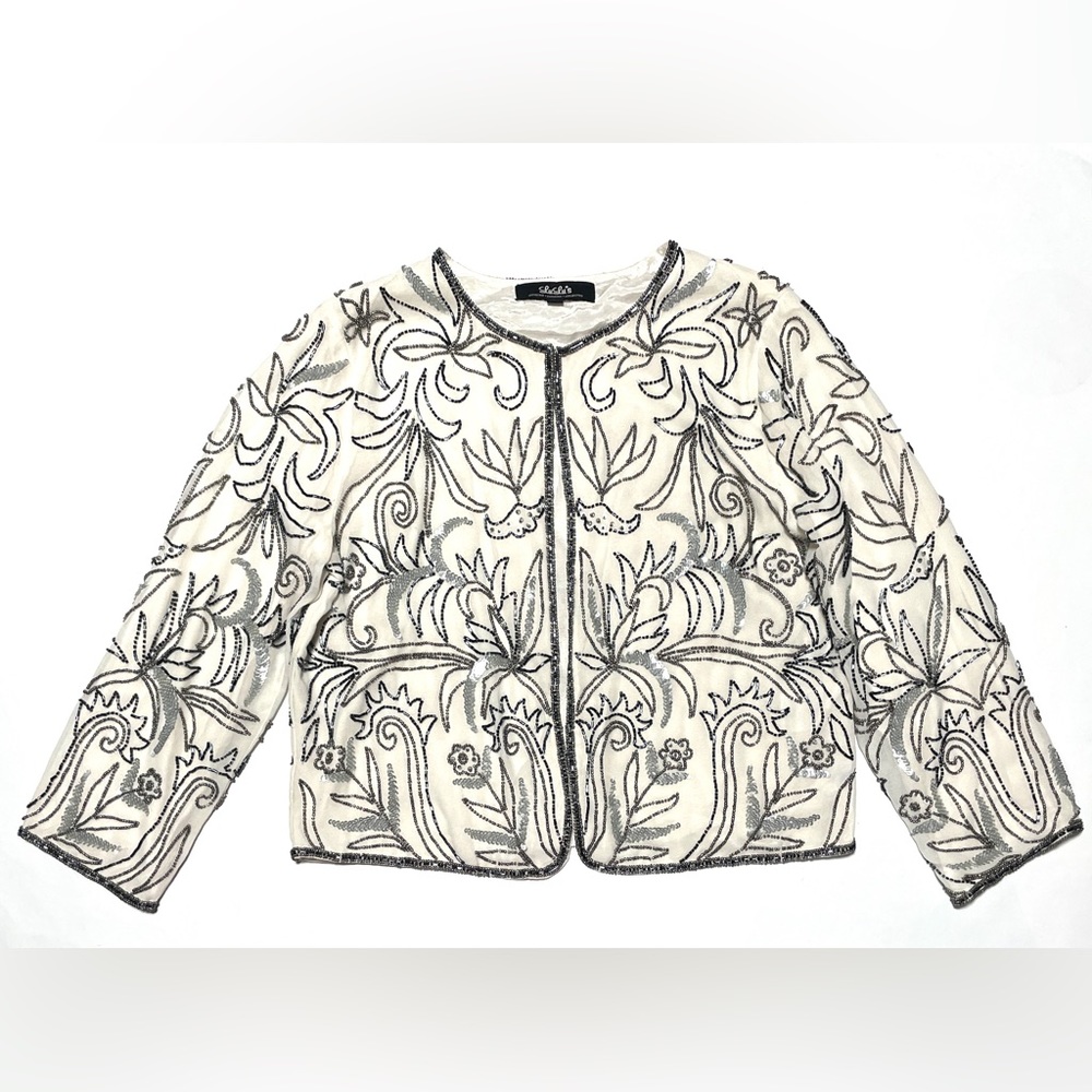 LULUS Curtsy and Bow Ivory Beaded Jacket